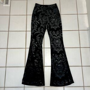 Elegant Black on Black Flare Pants